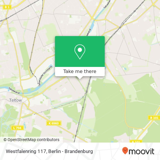 Westfalenring 117, Lichterfelde, 12207 Berlin map