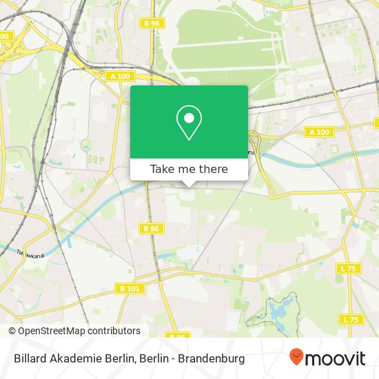 Карта Billard Akademie Berlin, Ullsteinstraße 73