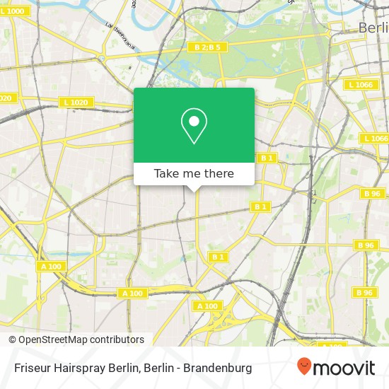 Friseur Hairspray Berlin, Barbarossastraße 20 map