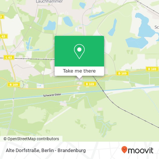Карта Alte Dorfstraße, 01979 Lauchhammer