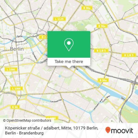 Köpenicker straße / adalbert, Mitte, 10179 Berlin map