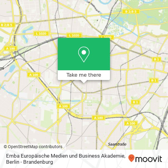 Emba Europäische Medien und Business Akademie, Pfalzburger Straße map