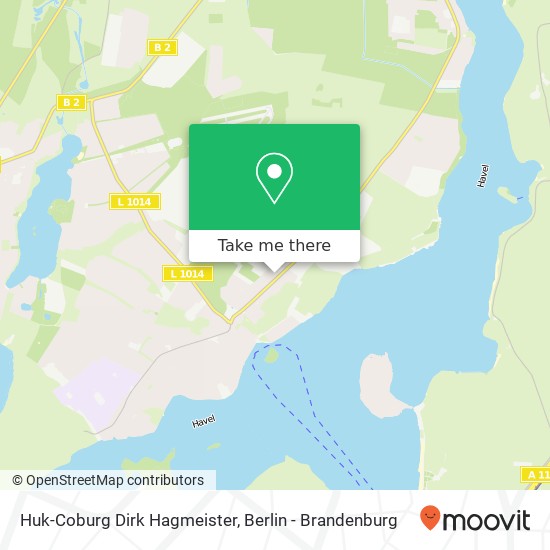 Huk-Coburg Dirk Hagmeister, Kladower Damm 310A map