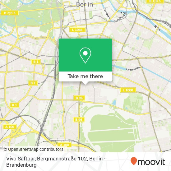 Карта Vivo Saftbar, Bergmannstraße 102