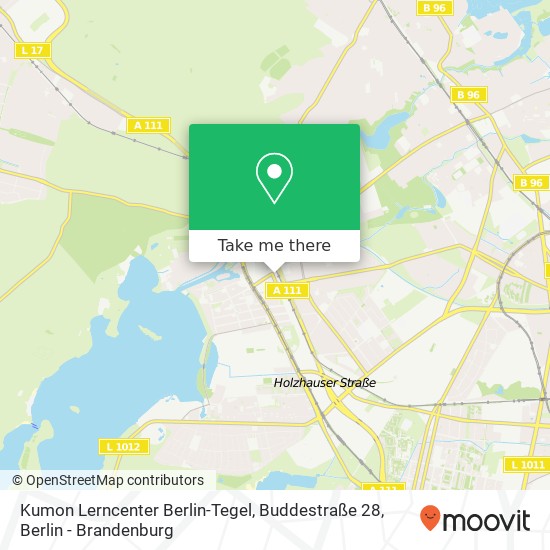 Карта Kumon Lerncenter Berlin-Tegel, Buddestraße 28