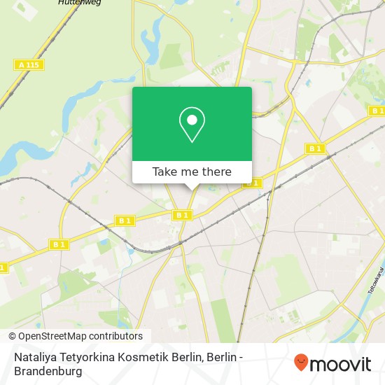 Nataliya Tetyorkina Kosmetik Berlin, Clayallee 321 map