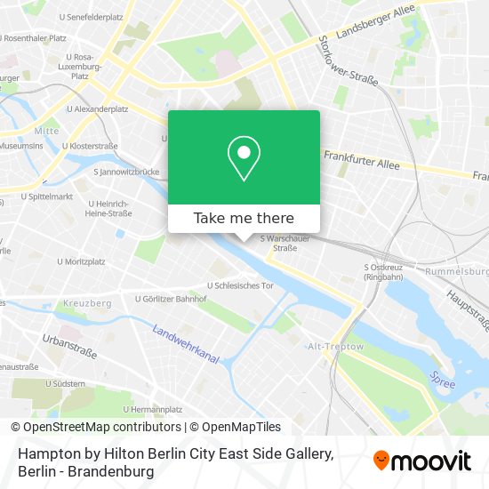 Hampton by Hilton Berlin City East Side Gallery map