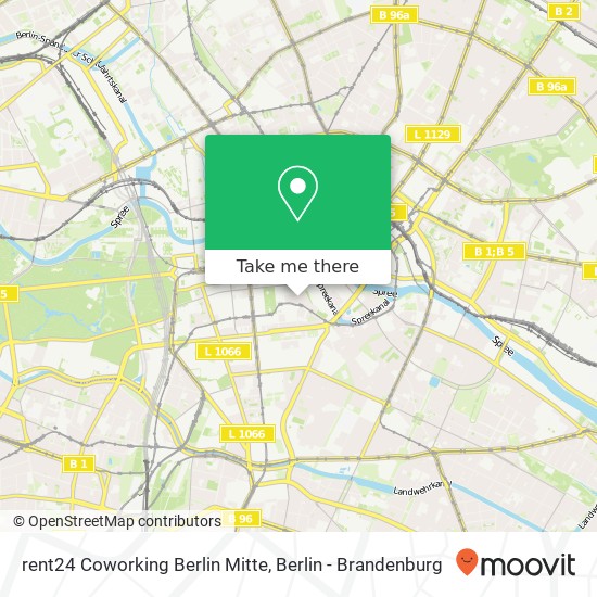 Карта rent24 Coworking Berlin Mitte