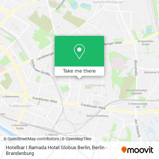 Hotelbar I Ramada Hotel Globus Berlin map