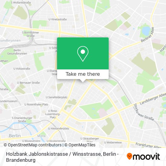 Карта Holzbank Jablonskistrasse / Winsstrasse