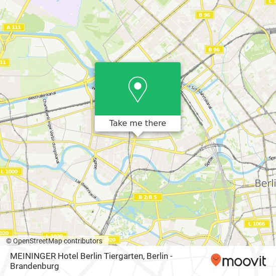 MEININGER Hotel Berlin Tiergarten map