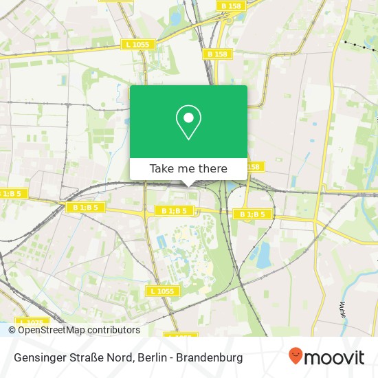 Gensinger Straße Nord map