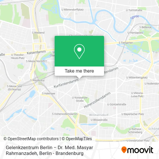 Карта Gelenkzentrum Berlin − Dr. Med. Masyar Rahmanzadeh