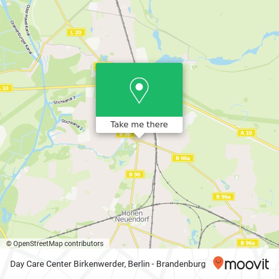 Day Care Center Birkenwerder map