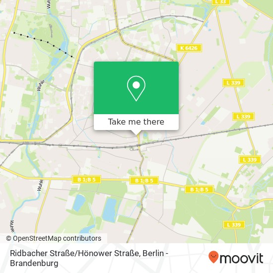 Карта Ridbacher Straße / Hönower Straße