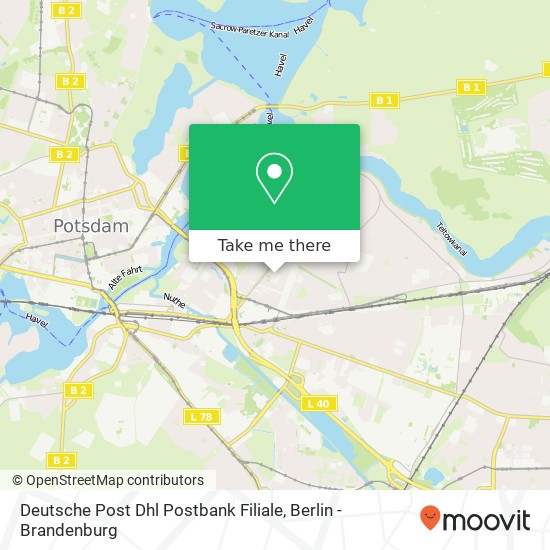 Deutsche Post Dhl Postbank Filiale map