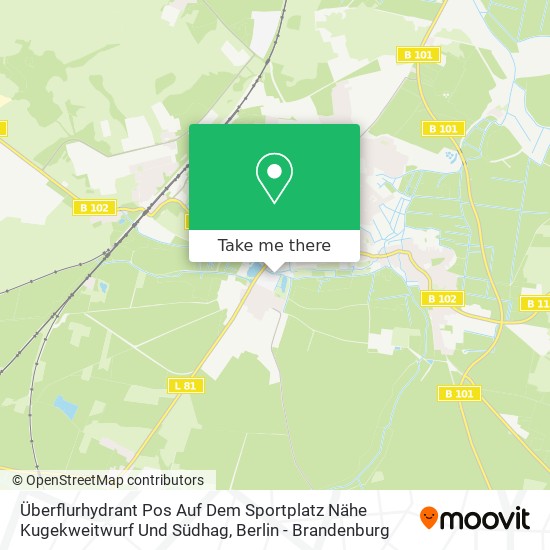 Карта Überflurhydrant Pos Auf Dem Sportplatz Nähe Kugekweitwurf Und Südhag