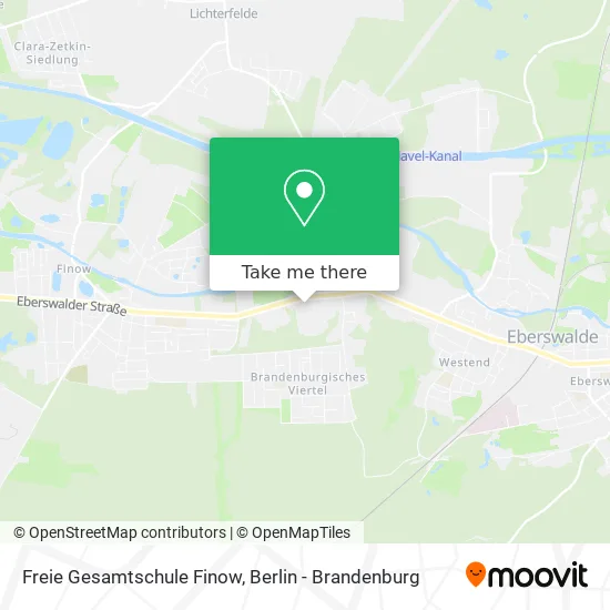 Карта Freie Gesamtschule Finow