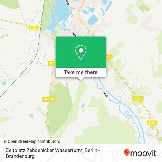 Zeltplatz Zehdenicker Wasserturm map