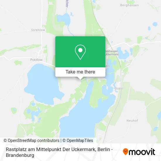 Карта Rastplatz am Mittelpunkt Der Uckermark