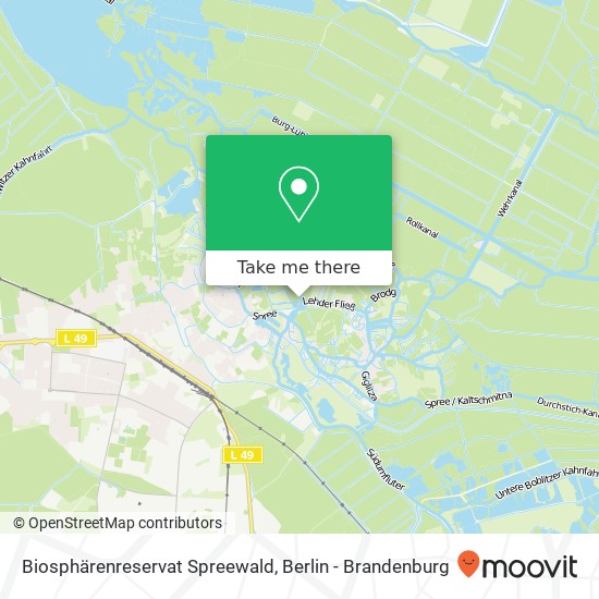 Biosphärenreservat Spreewald map