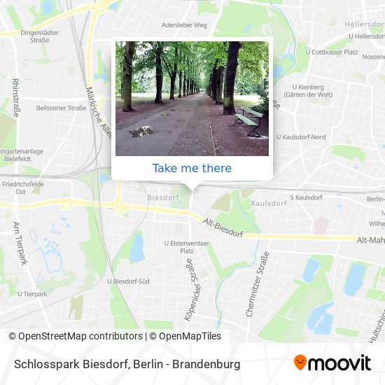 Schlosspark Biesdorf map