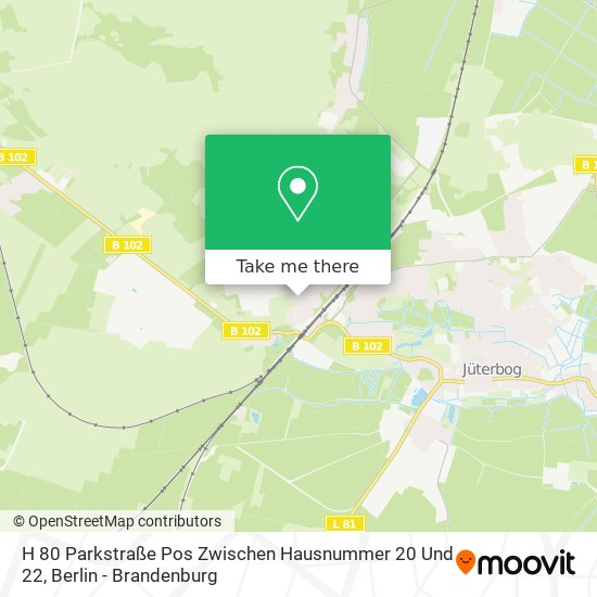 H 80 Parkstraße Pos Zwischen Hausnummer 20 Und 22 map