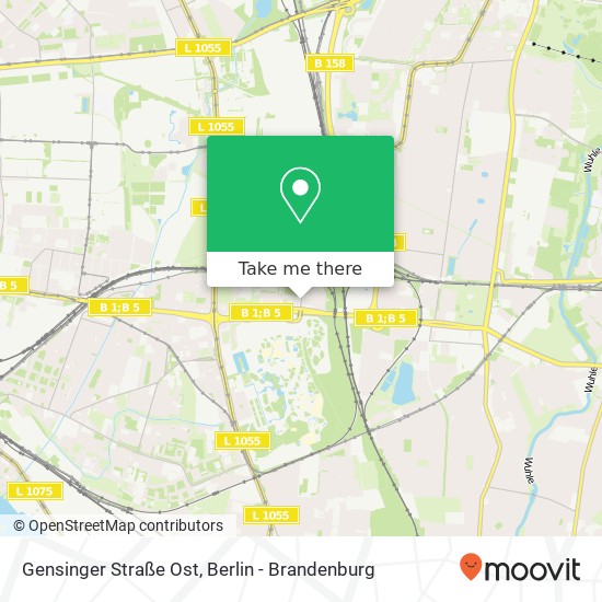 Gensinger Straße Ost map