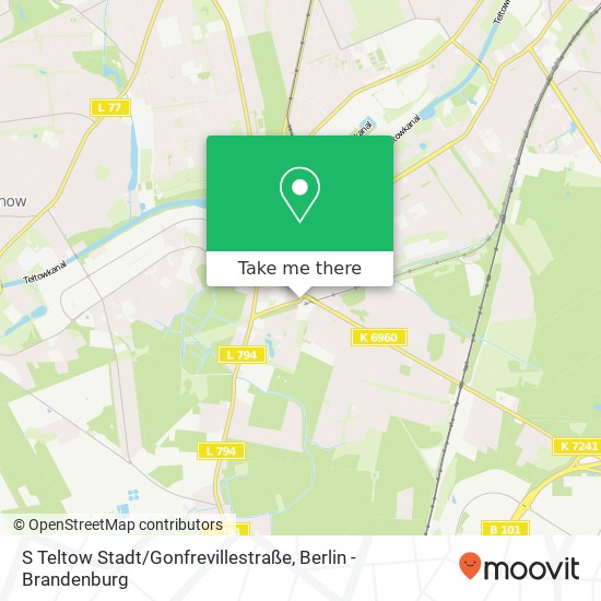 S Teltow Stadt / Gonfrevillestraße map