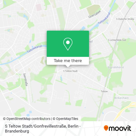 S Teltow Stadt / Gonfrevillestraße map