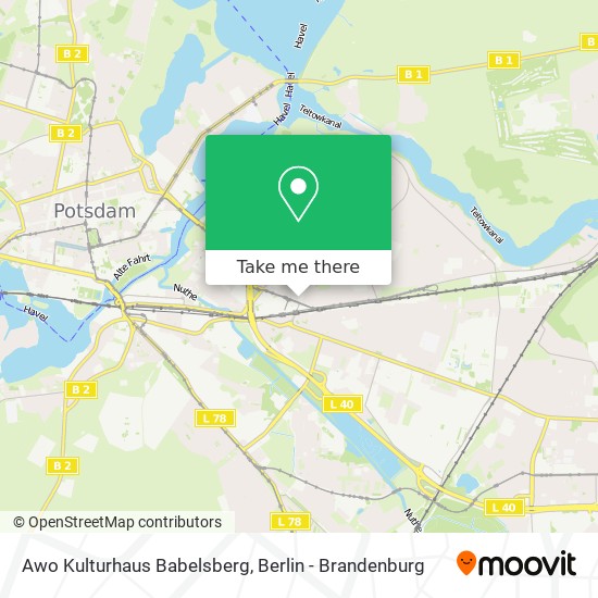 Awo Kulturhaus Babelsberg map