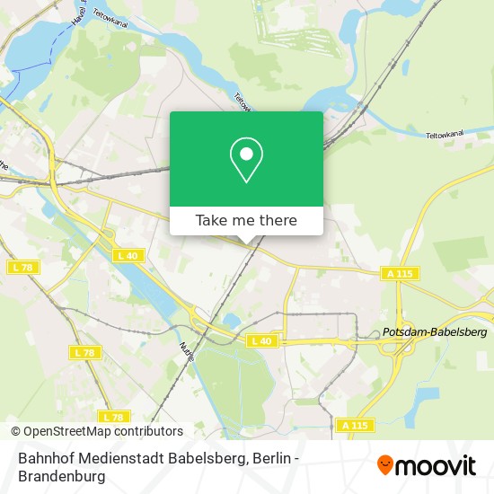 Bahnhof Medienstadt Babelsberg map