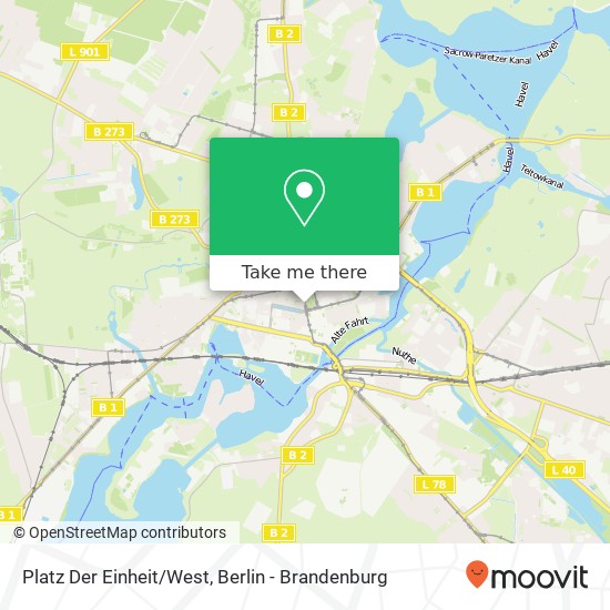 Карта Platz Der Einheit/West