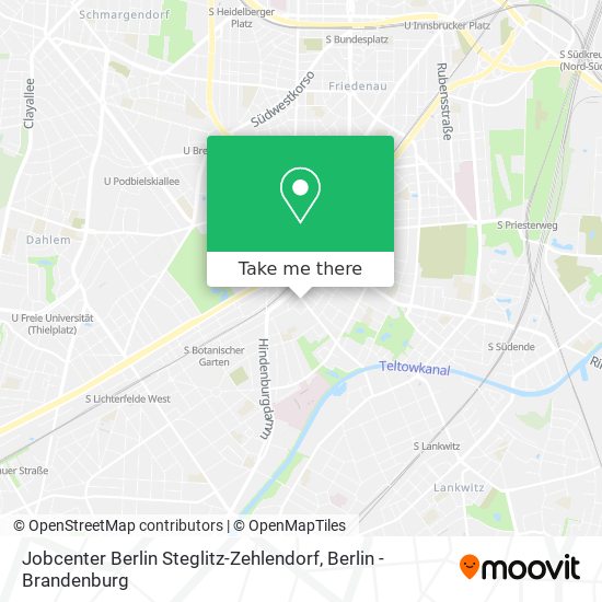 Jobcenter Berlin Steglitz-Zehlendorf map