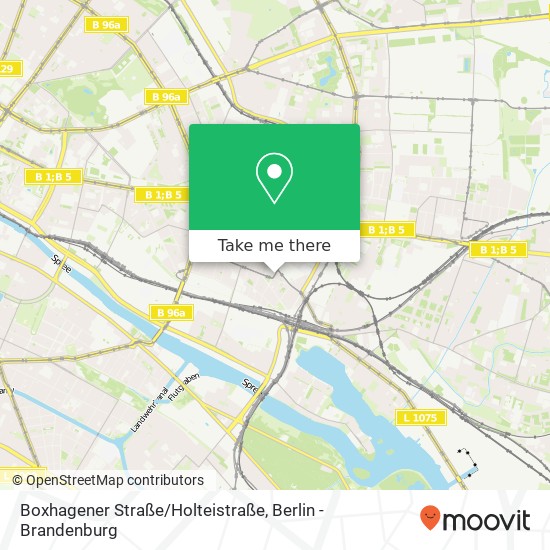 Boxhagener Straße/Holteistraße map