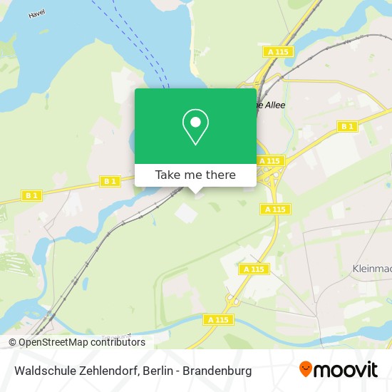 Карта Waldschule Zehlendorf