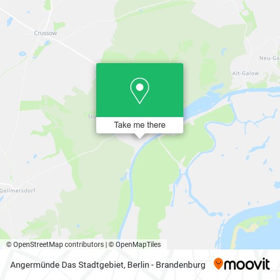 Angermünde Das Stadtgebiet map