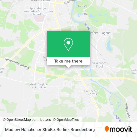 Карта Madlow Hänchener Straße