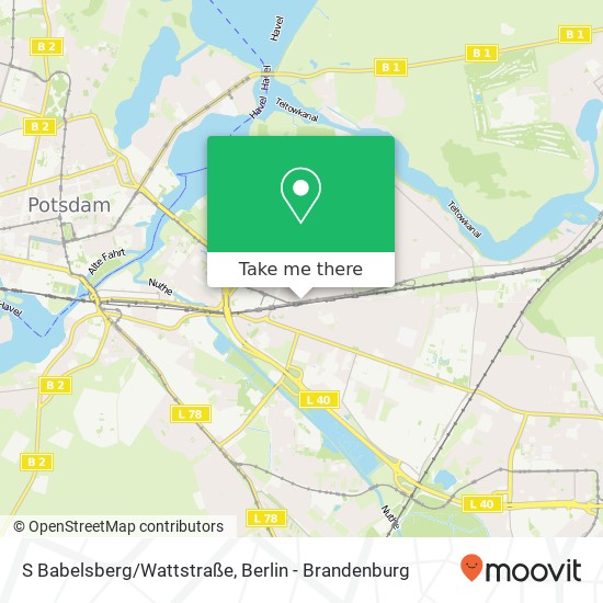 S Babelsberg/Wattstraße map