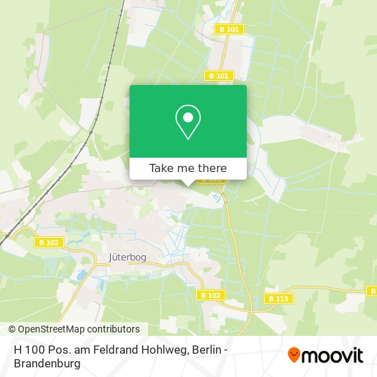 H 100 Pos. am Feldrand Hohlweg map