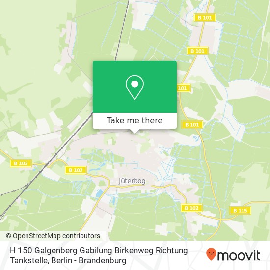 Карта H 150 Galgenberg Gabilung Birkenweg Richtung Tankstelle