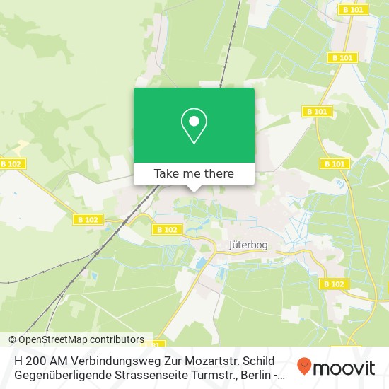 H 200 AM Verbindungsweg Zur Mozartstr. Schild Gegenüberligende Strassenseite Turmstr. map