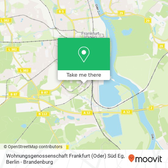 Wohnungsgenossenschaft Frankfurt (Oder) Süd Eg map