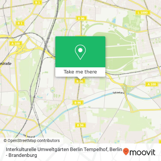 Карта Interkulturelle Umweltgärten Berlin Tempelhof