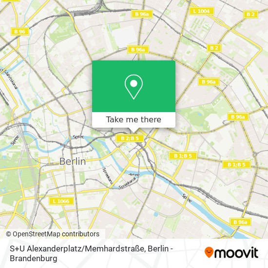 Карта S+U Alexanderplatz / Memhardstraße