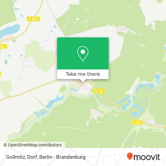 Gollmitz, Dorf map