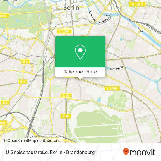 U Gneisenaustraße map