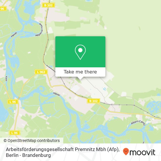 Arbeitsförderungsgesellschaft Premnitz Mbh (Afp) map