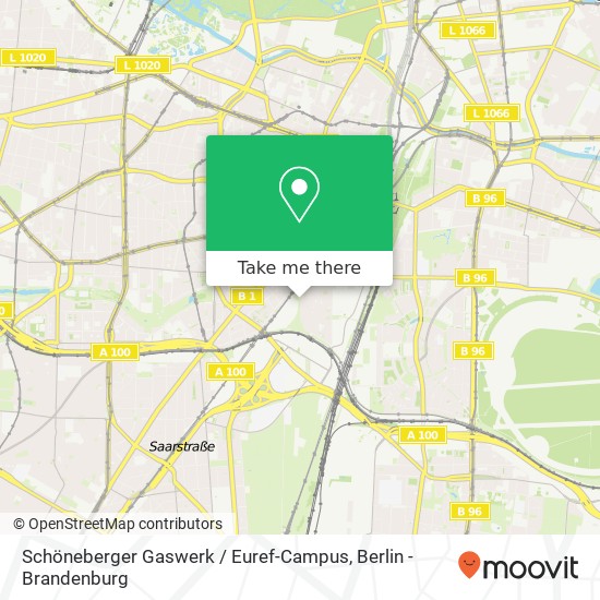 Карта Schöneberger Gaswerk / Euref-Campus