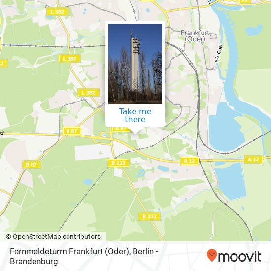 Карта Fernmeldeturm Frankfurt (Oder)